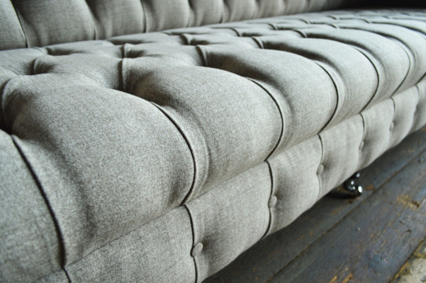 Textielbank Stoffen Bank Chesterfield grote banken xxl bankstellen Zitting 265cm Bekleding