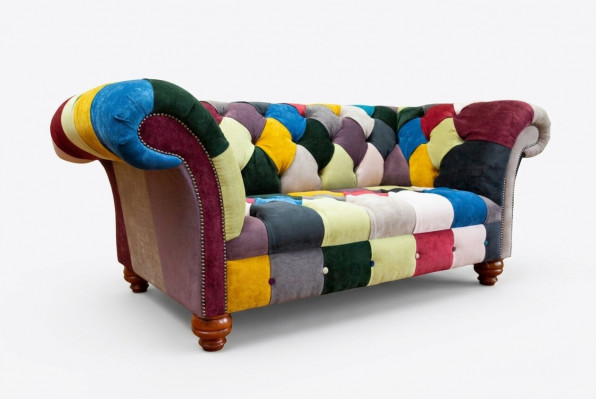 Modern Design Kleurrijke Chesterfield 2-zits Bank Stoffen Bank Bekleding Ontwerp