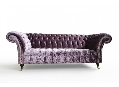 Stijlvolle lila Chesterfield driezits luxe woonkamerbank