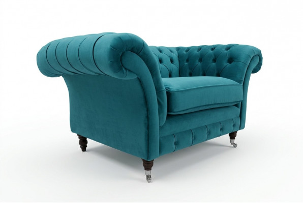 Chesterfield Sofa Bank Bekleding Set 1,5-Zits Sofa's Klassiek Eenzitter
