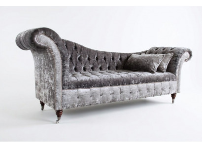 Grijze ontwerper 3-zits Chesterfield bank gestoffeerde bankstellen Ontwerp bank