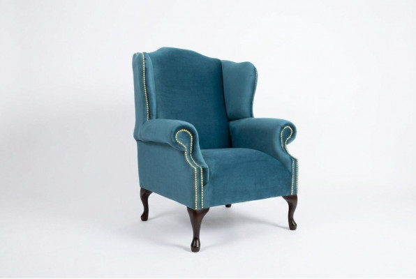 Oorfauteuil Chesterfield Sofa Bank Bekleding 1-zits Fauteuil Banken Textiel Turkoois