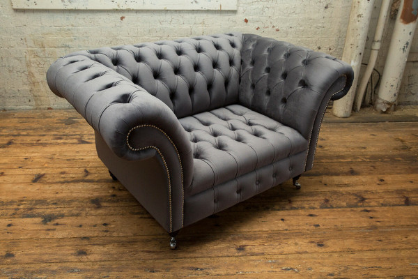 Chesterfield Sofa Bank Polster Garnituur 1,5-zits Sofa's Klassieke Eenzitter
