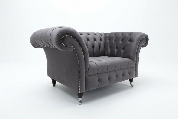 Chesterfield Sofa Bank Polster Garnituur 1,5-zits Sofa's Klassieke Eenzitter