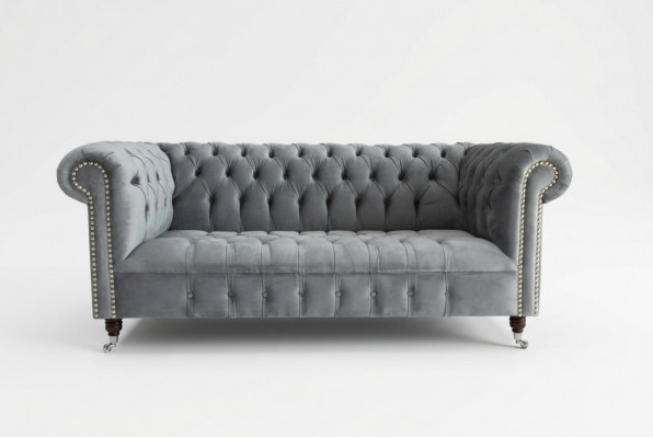 Chesterfield 3-zits designerbank gestoffeerde banken sofa's stof textiel driezits.