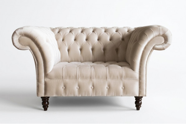 Chesterfield Sofa Bankstel Bekleding Set 1,5-Zits Sofa's Klassieke Eenzitter
