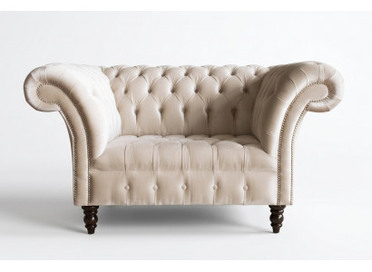 Chesterfield Sofa Bankstel Bekleding Set 1,5-Zits Sofa's Klassieke Eenzitter
