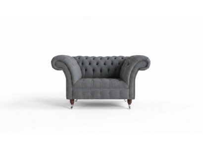 Chesterfield Design Stofbank Fauteuil 1,5-zits Beklede Sofa's Lounge Nieuw Club