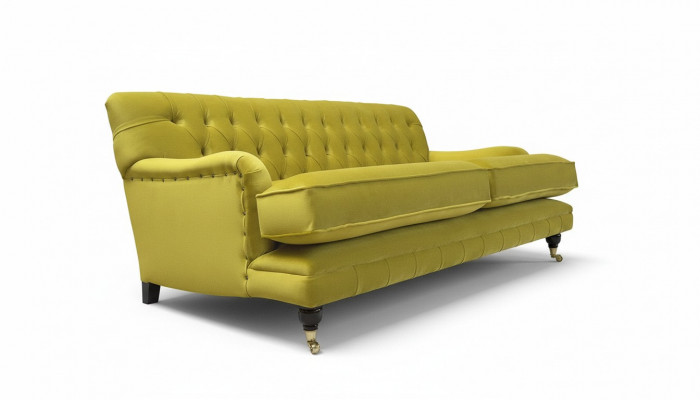 Chesterfield 3-zits design sofa bank gestoffeerde banken textiel drierzitter