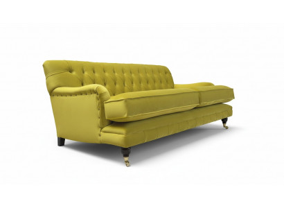 Chesterfield 3-zits design sofa bank gestoffeerde banken textiel drierzitter