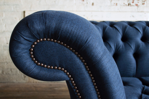 Chesterfield bank zit textiel stof banken sofa's sofa bekleding fluweel 3-zits