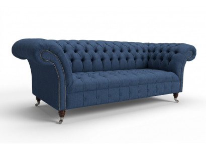 Chesterfield bank zit textiel stof banken sofa's sofa bekleding fluweel 3-zits