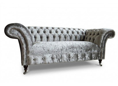 Chesterfield 2-zits bank gestoffeerde sofa design banken zit fluweel textiel nieuw