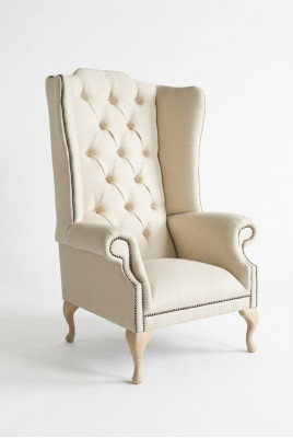 Chesterfield oorfauteuil Eenzitter Sofa Couch bekleding fluweel leer stof relax nieuw