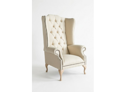 Chesterfield oorfauteuil Eenzitter Sofa Couch bekleding fluweel leer stof relax nieuw