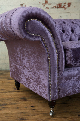 Lila Chesterfield Driezits Chesterfield Luxe 3-zits Bankstel