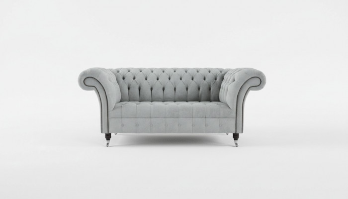 Sofa Chesterfield 2-zitsbank Bank Bekleding Zit Textiel Stof Fluweel Banken Sofas