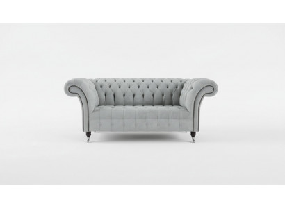 Sofa Chesterfield 2-zitsbank Bank Bekleding Zit Textiel Stof Fluweel Banken Sofas