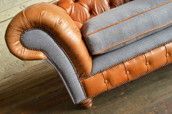 Fauteuil Bekleding Meubilair Chesterfield Bank Textiel Leder Stof Sofa Eenzitter Bruin