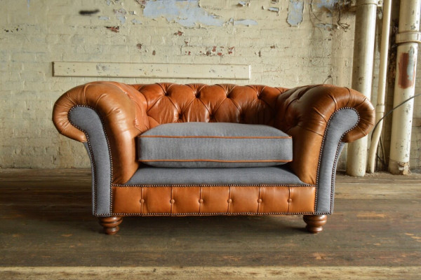 Fauteuil Bekleding Meubilair Chesterfield Bank Textiel Leder Stof Sofa Eenzitter Bruin