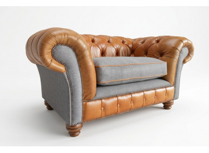 Fauteuil Bekleding Meubilair Chesterfield Bank Textiel Leder Stof Sofa Eenzitter Bruin