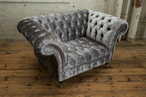 Fauteuil Bekleding Meubels Chesterfield Bank Textiel Leer Stof Sofa Eenzitter Zilver