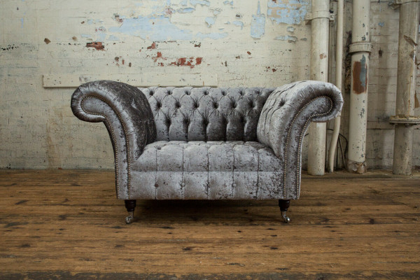 Fauteuil Bekleding Meubels Chesterfield Bank Textiel Leer Stof Sofa Eenzitter Zilver