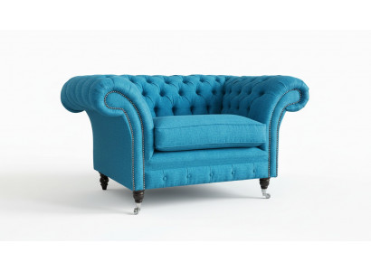 Blauwe Sofa Bank Bekleding Chesterfield Zitmeubilair Textiel Stof Leer Banken Nieuw