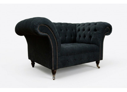 Zwart sofa bankstel bekleding Chesterfield zitmeubels textiel stof leer banken nieuw