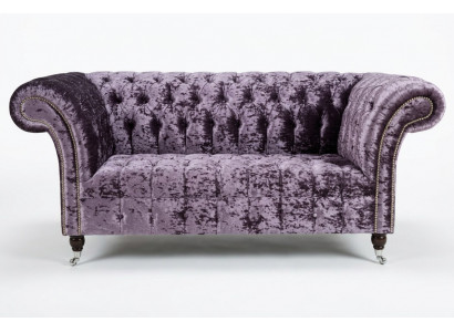 Chesterfield gestoffeerde bank stoffen banken sofa zitmeubel rugleuning nieuw 2-zitsbank