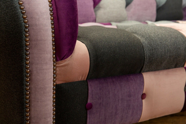 Ontwerp 3-zits gestoffeerde bankstel van textiel Clubbank Luxe Zitmeubelen