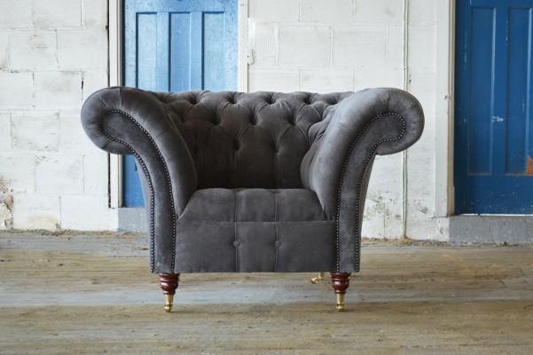 Fauteuil Metaal Design Lounge Club Stoel Zit Relax Luxe Kamer Wacht Nieuw Bekleding