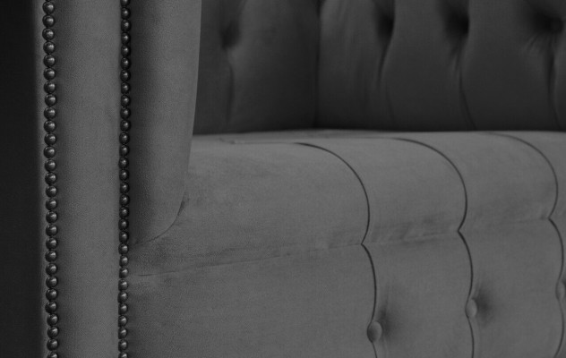 Fauteuil 1 zits Chesterfield Textiel Bekleding Banken Design Luxe Bank Sofa Stof