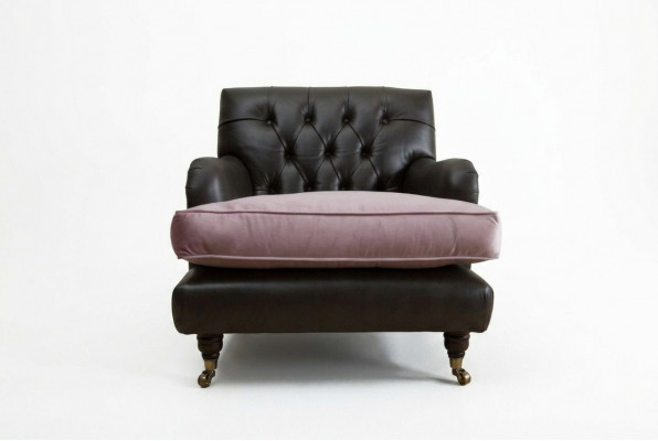 Fauteuil Televisie Zit Club Lounge Textiel Leer Elegant Design Chesterfield Bekleding