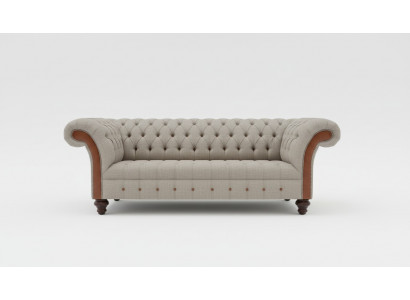 Grijze Chesterfield-driepersoonsbank bekledingsontwerp bank Moderne 3-zitsbank