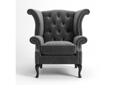 Chesterfield fauteuil televisie bank 1-zits sofa textiele stof banken bekleding
