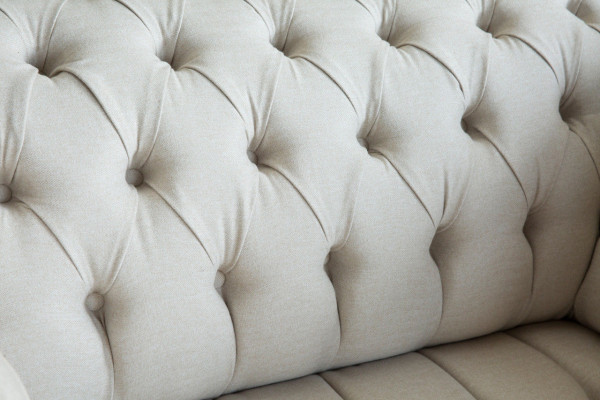 Sessel Couch Bekleding Sofa Textiel Chesterfield Banken 1,5-zits Eenzitter Wit