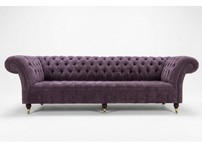 Lila Chesterfield luxe bank bankstel 4-zitsbanken zitkamerensemble