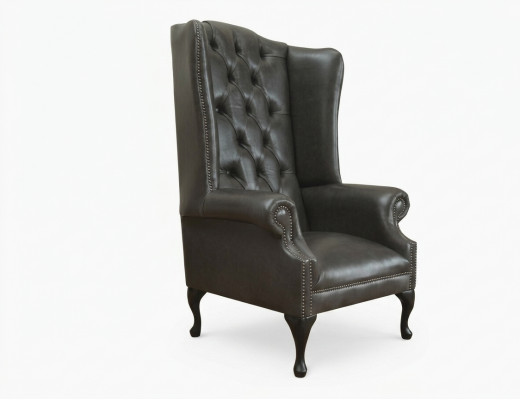 Chesterfield oorfauteuil eenzitter sofa bank relax bekleding fluweel leer stof