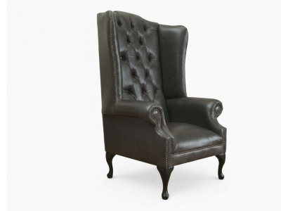 Chesterfield oorfauteuil eenzitter sofa bank relax bekleding fluweel leer stof