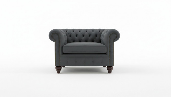 Chesterfield Design Fauteuil Bank Bekleding Luxe Textiel Banken 1-Zits Eénzitter