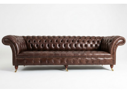 Bankstel 4 zits bank ontwerp Chesterfield gestoffeerd zitcombinatie leer textiel Nieuw
