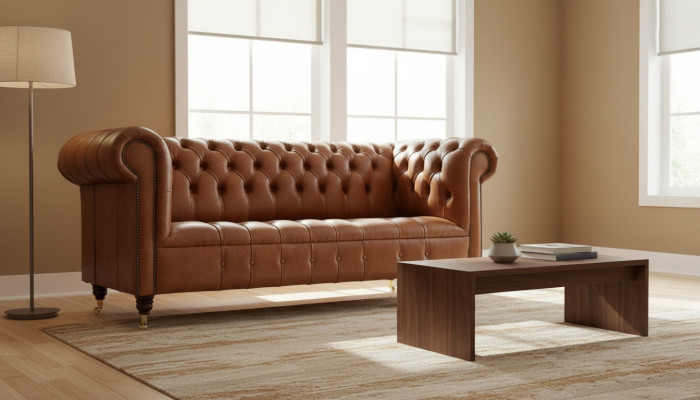 Chesterfield driezitsbank beklede sofa design sofa's banken leren bank nieuw