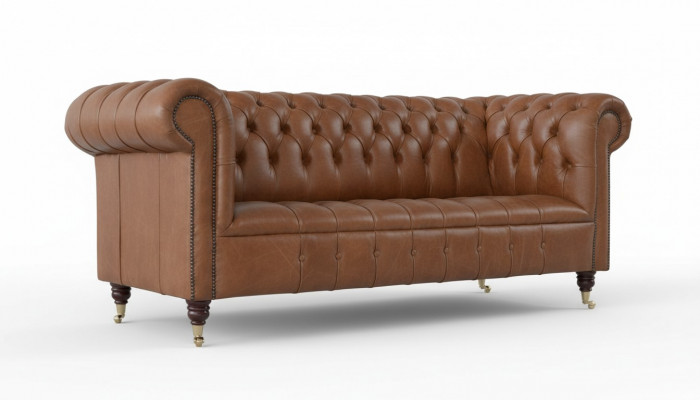 Chesterfield driezitsbank beklede sofa design sofa's banken leren bank nieuw