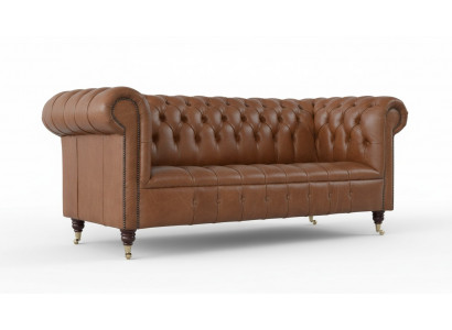Chesterfield driezitsbank beklede sofa design sofa's banken leren bank nieuw