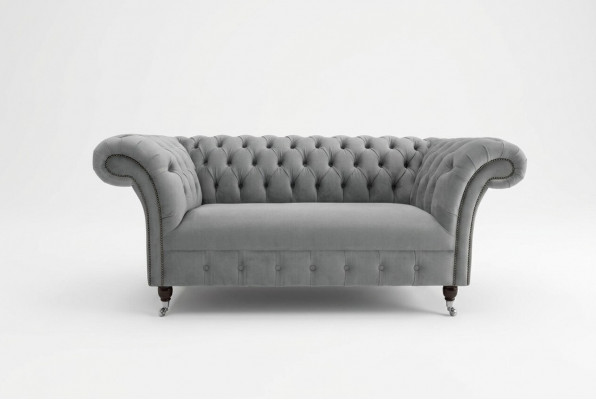Chesterfield Luxe 2-zitsbank Sofa Bekleding Stofstoffen Bankstel Nieuw