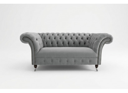 Chesterfield Luxe 2-zitsbank Sofa Bekleding Stofstoffen Bankstel Nieuw