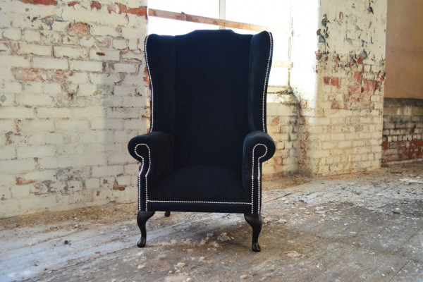 Fauteuil 1-zits Relax Bekleding TV Chesterfield Textiel Sofa Fluweel Nieuw