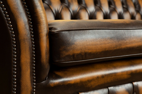 Edler Chesterfield Bruine Driezitter Luxe Gestoffeerde Banken Ontwerpers Sofa's