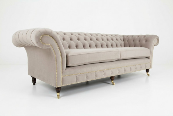 Sofa 4 zits XXL bank Zit kussens Banken Chesterfield Design